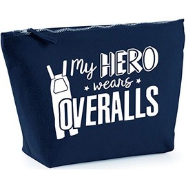 Hippowarehouse My Hero Wears Overalls printed make up cosmetic wash bag 18x19x9cm