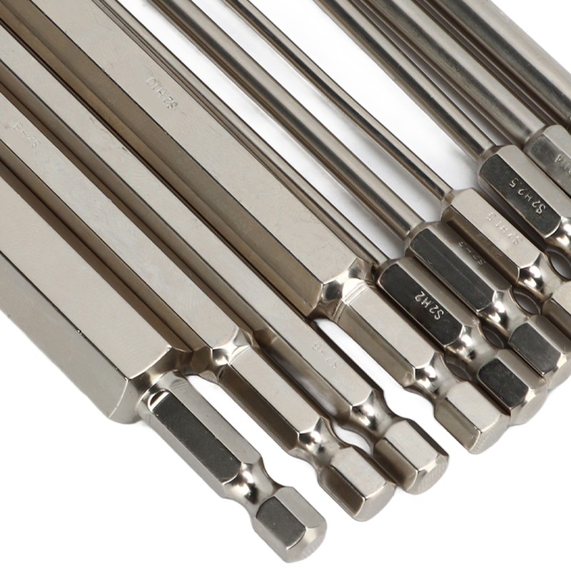 Hex Wrench Drill Bit 1/4in Shank Metric Sizes 1.5mm to
