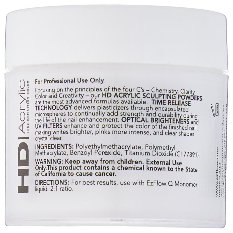 EZ Flow High Definition White Powder False Nails, 0.75 Ounce