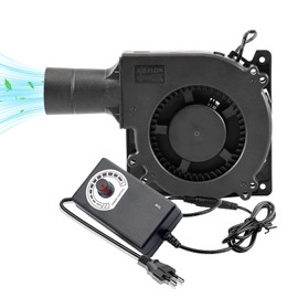 Silkwish Blower Fan 230 V with Speed Controller - AC Centrifugal Fan with Regulator, Turbine Fan for Heaters Grill BBQ Picnic Cooling Fan for Household Appliances - 120 x 32 mm