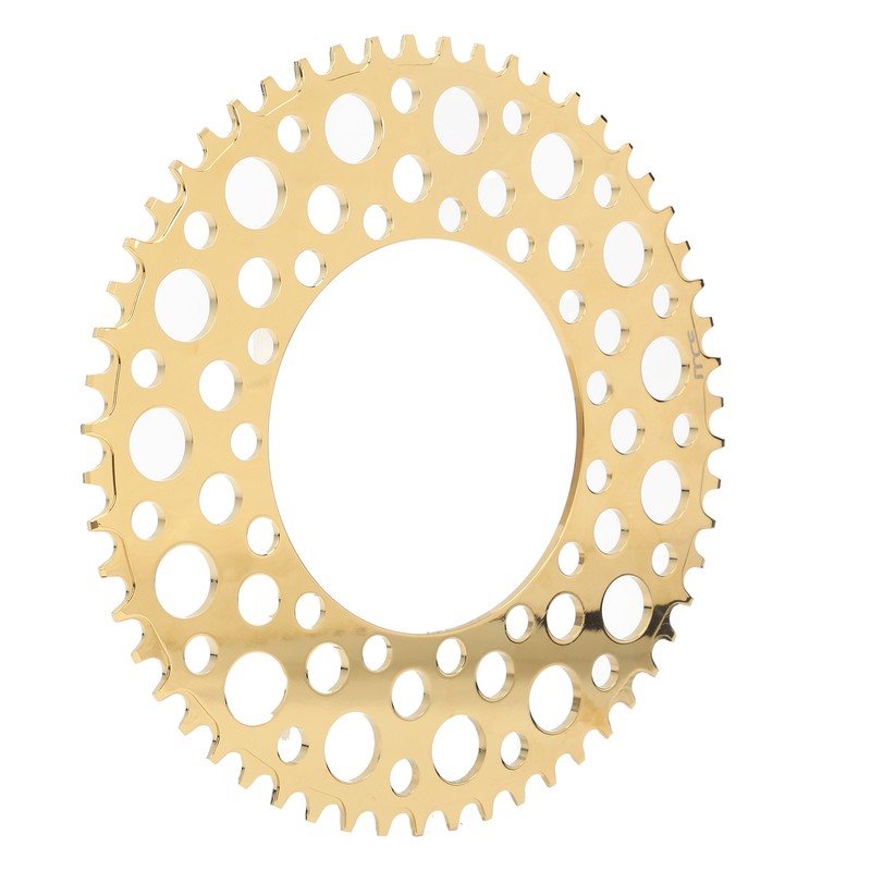 Folding Bicycle Chainwheel Smooth Fastness AntiCorrosion Wearproof Bike Chainring(Titanium Gold