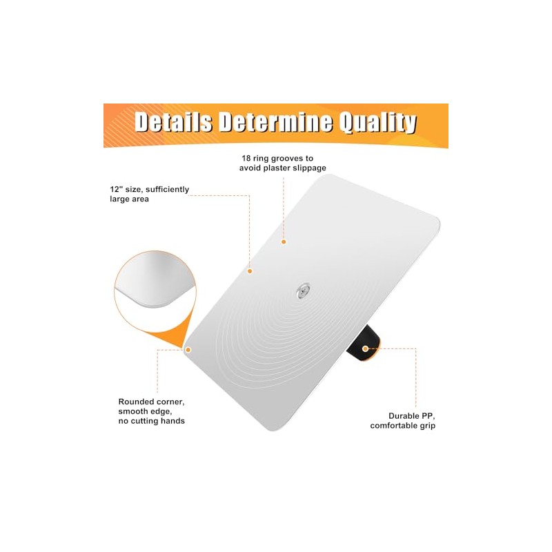 AOZBZ Aluminium Plastering Hawk, Mortar Board Holder Home Finishing Plastering