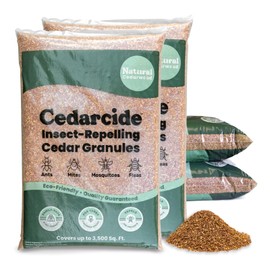Cedarcide Lawn, Home & Garden Cedar Granules | Repels Fleas, Ticks, Ants & Mosquitoes | Smells Great, Easy to Use | Family & Pet Safe | 4 Bags (32 Lbs)