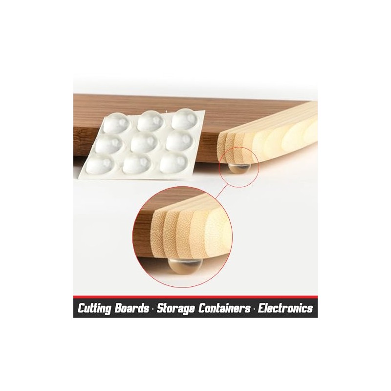 GorillaGrit Clear Adhesive Bumper Pads Combo Pack - 106 Pieces
