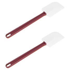 High Heat Resistant Silicone Scraper Spoon Commercial Spatula for Cooking, Rubber Spatula Set of 2 (2 x 13.5'' Spatula)
