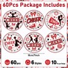 60Pcs Cheer Plates Party Supplies Decorations Cheerleader