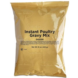 Farmer Brothers Instant Poultry Gravy Mix, 15 oz Bag, 1 Pack – Easy-to-Prepare Powdered Gravy for Restaurants or Home Kitchens – Smooth, Savory Flavor Since 1912