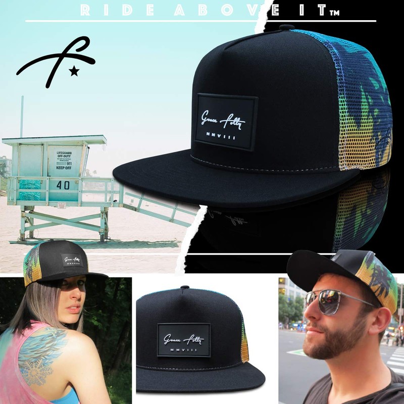 Grace Folly Trucker Hat for Men & Women. Snapback Mesh