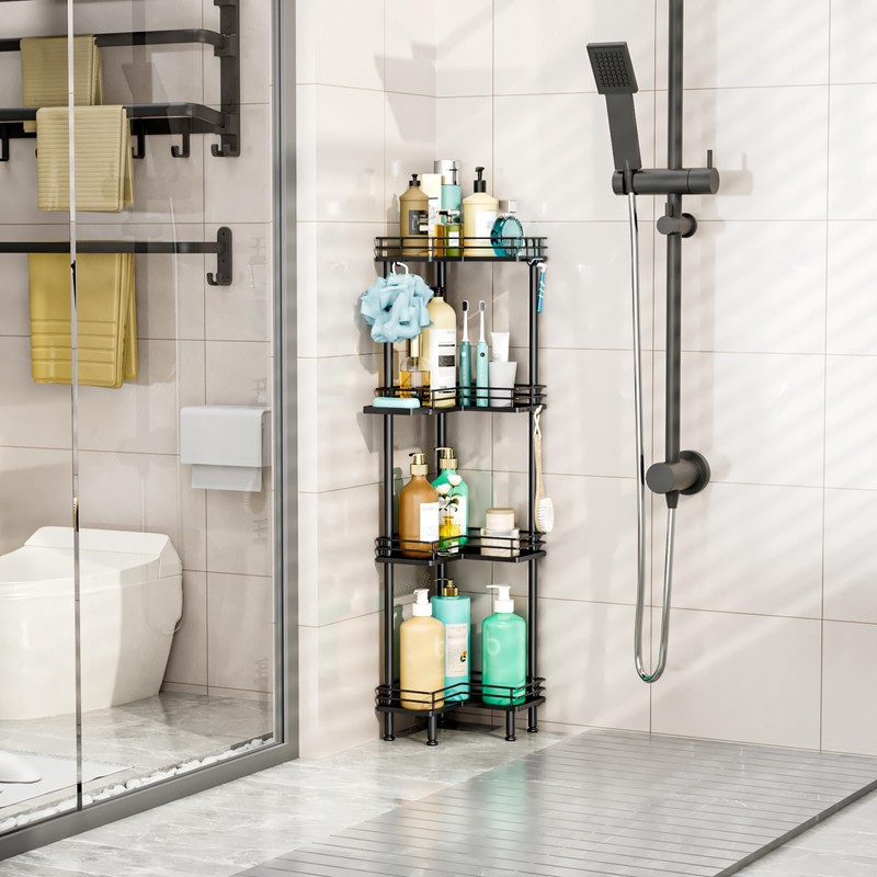 HapiRm Corner Shower Caddy Organizer - 4 Tier Shower Shelf