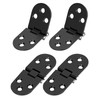 QWORK® 4 Pieces Folding Flip Hinges 180 Degree Hinges, Drop
