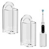 Linkidea Wall Mount Electric Toothbrush Holder, Acrylic Power Toothbrush Hanger,
