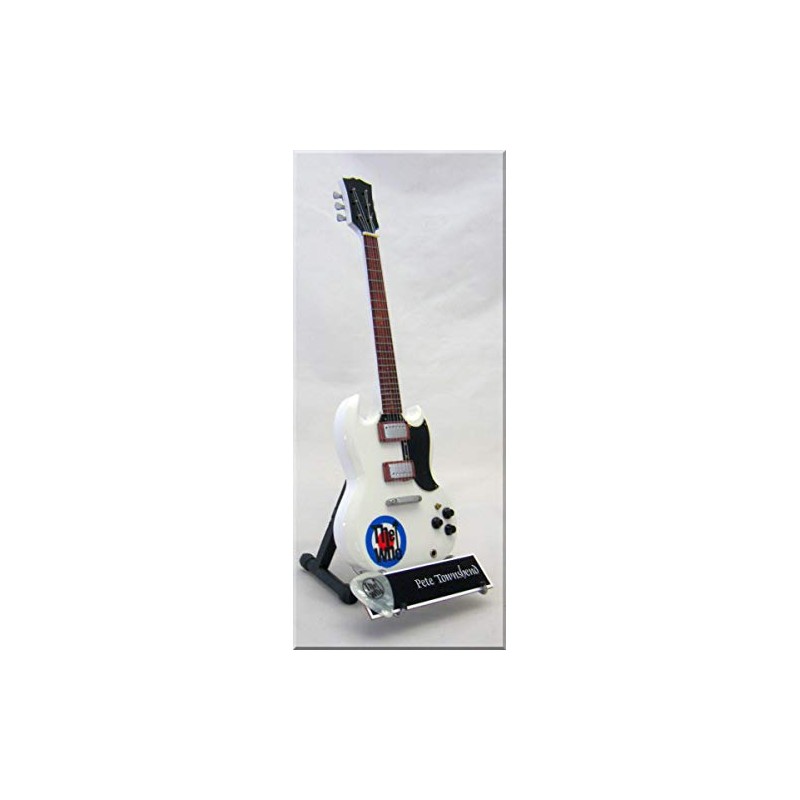Pet Townshend Miniature Guitar The WHO White with Guitar Pick