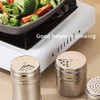 6 PCS Shaker Seasoning Cans with Rotating Cover Steel Seasoning