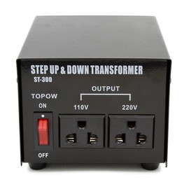Topow 300 Watt Step Up and Down Electrical Power Voltage Converter Transformer / Heavy Duty - All Metal Housing