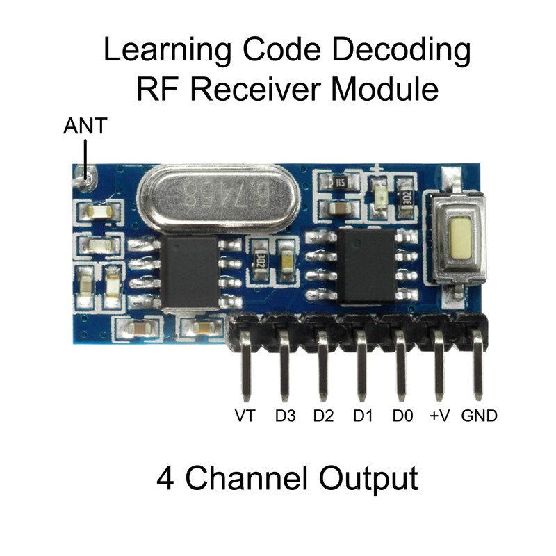 QIACHIP Wireless 433Mhz RF Module Receiver and Transmitter Remote Control