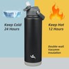 Konokyo Insulated Water Bottle with Straw Lid,40 oz Stainless Steel