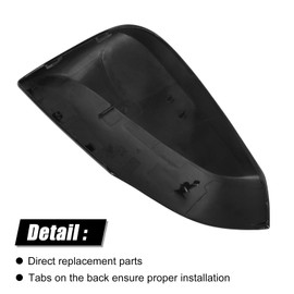 Glossy Black Direct Replacement Mirror Cover for 2019-2024 Toyota RAV4 XLE XSE and Limited Hybrid with Turn Signal Light Model, Directly Replace Style, Not Sticker Style
