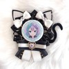 G.triGer WH 57mm Cat Ears Rosette Can Badge White