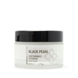 Black Pearl Deep Wrinkle Decrease Face and Neck Skin Moisturizing Duo - Facial Cream 1.7 oz and Treatment Serum for Face 1 oz - Hydrate, Brightening, Long Term Repair