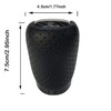 Pursuestar Black Leather Carbon Fiber Gear Lever Shift Knob Shifter