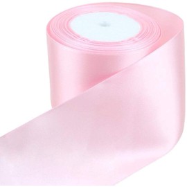 Light Pink Satin Ribbon - 50mm Wide - 5 Meter - for Gifts Wrap, Sew, Party, Favours, Decorations, Easter, Christmas, Events, Dress, Bows and much more