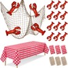 Silipull 18 Pcs Crawfish Boil Party Supplies Includes Lobster Balloons