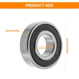 HUAREW 6900 2RS Ball Bearings, Made of Bearing Steel 10 mm x 22 mm x 6 mm, Double Shielded Deep Groove Ball Bearings for DIY, Lathes, Motors, 3D Printers, Milling Machines, Various Mechanical Devices,