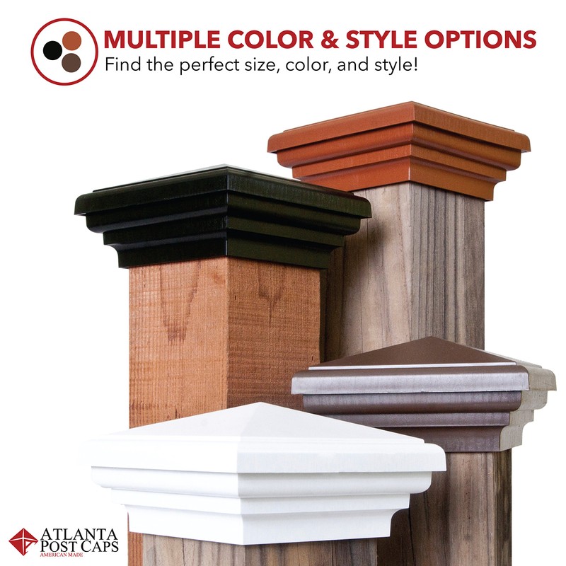 4x4 White Pyramid Post Cap Fits Standard 4x4 Pressure Treated