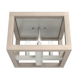 Hunter - Squire Manor 4-light Matte Black, Medium Size Flush Mount Light, Dimmable, Modern Style, for Bedrooms, Kitchens, Dining, Living Rooms - 19088