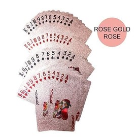 Mr. Gadget's Solutions Grade Rose Gold Dollar Shape Plastic Poker Playing Cards