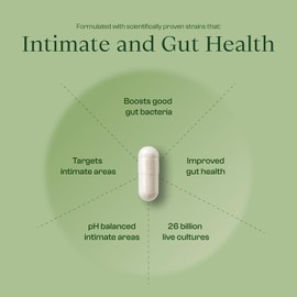 Prebiotics & Probiotics for Women - 26 Billion CFU Flora with Cranberry, Vitamin C & Pineapple | Bio Cultures for Women's Intimate Flora & Gut Health (60 Days)