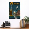Lantern Press 12x18 Inch Metal Sign, Austin, Texas, Retro Skyline