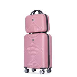 HbasdLH Expandable Hard Shell Luggage Set 6 Piece Including 16 Inch 20 Inch 24 Inch 28 Inch Suitcases with Wheeled Travel Bags TSA Approved Lock Lightweight for Family Travel (Pink)