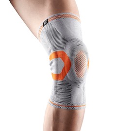 LP 170XT Compression Knee Sleeve with Silicone Pad and Bilateral Stays - Breathable Support for Running, Basketball, and Soccer (Gray, Large,1pcs)