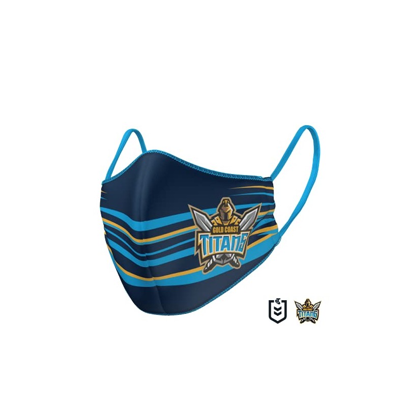 NRL Face Mask - Titans - Reversible - Washable -
