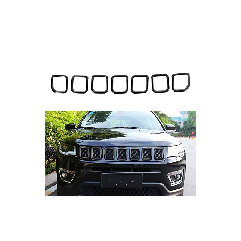 PSLER Radiator Grille Covers Inserts Frame Bezels for Compass 2021