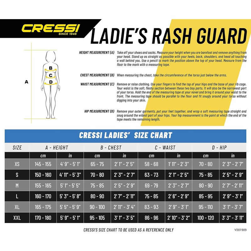 Cressi Women's Rash Guard Short-Sleeved Jersey Made of Elastic Fabric