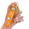 DIKIMO Cute Boba Bear Keychain Kawaii Bubble Tea Liquid Floating