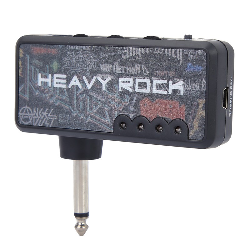 Portable Rechargeable Electric Guitar Plug Mute Headphone Amplifier Accessories