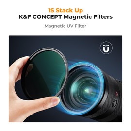 K&F Concept 49mm Magnetic UV Filter Ultra Slim Japan Optics Multi Coated Ultraviolet Protection Lens Filter with Cleaning Cloth (Nano-K Series)