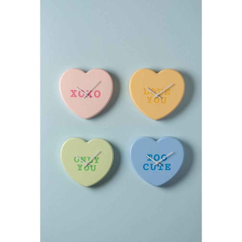 Karlsson Wall Clock Heart Candy - Blue - 30 x