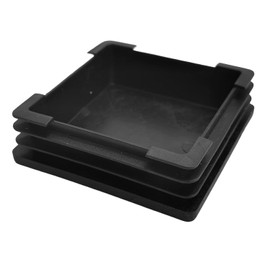 4pcs Square Pipe Cap End Cap for Square Pipe Resin Cap Pipe Cap Tube Insert End Cap (3.0 x 3.0 inches (75 x 75 mm)