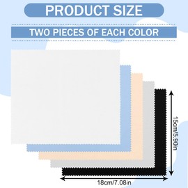 10 Stück Brillenputztücher in Optikerqualität, Premium Mikrofasertuch Optikerqualität 15x18cm zur Reinigung von Brille, für Kamera, Objektiv, Brillen, Bildschirme, Tablet (5 Farbe)