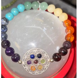 Unbranded chakra bracelet With Flower Of Life