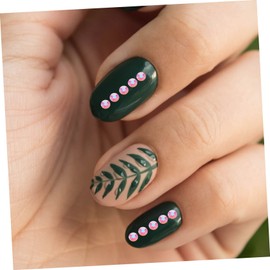 WOONEKY 12-Grid Flat Shape Nail Rhinestones Box Nail Art Decorations Nail Diamonds for Nails Manicure Gems Accessories