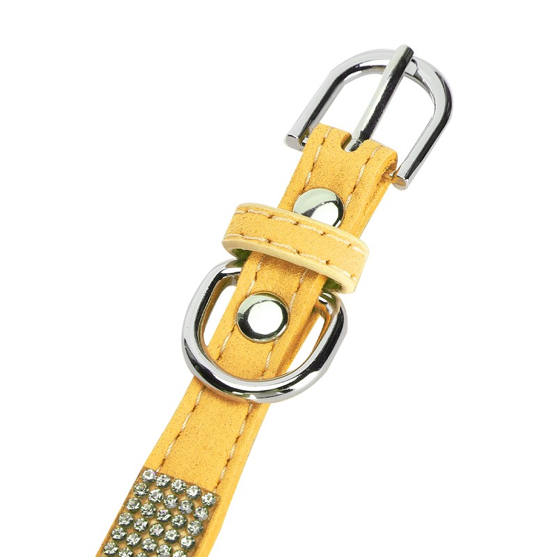 Adjustable Microfiber Double Bowknot Crystal Sparkle Rhinestone Cat Collar Pet