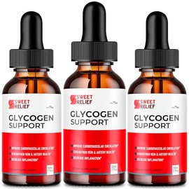 VIVE MD Sweet Relief Glycogen Support Drops - Sweet Relief Blood Vessel Cleaner Supplement, Glycogen Support Sweet Relief Advanced Formula SweetRelief Drops for Overall Health + Wellness (3 Pack)