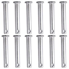 Clevis Pins 12Pcs 304 Stainless Steel Smooth 20/25/30/35/40/45/50/55/60mm Flat Head M8 Single Hole Clevis Pins