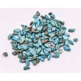 100g (3.5oz) Blue Howlite Turquoise Color Small Tumbled Stones Reiki Crystal Jewelry Making Home Decoration Natural Gemstone Mineral Pebble Specimens - 1 Bag