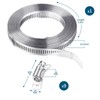 Hose Clamp 3.5m/11.48ft Large Jubilee Clips Adjustable Stainless Steel Assorted